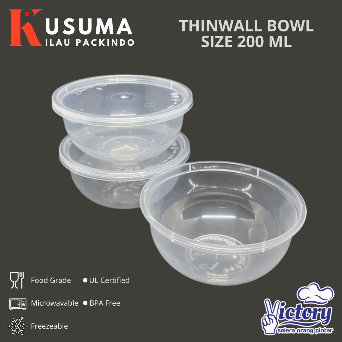 VICTORY THINWALL BOWL SIZE 200 ML