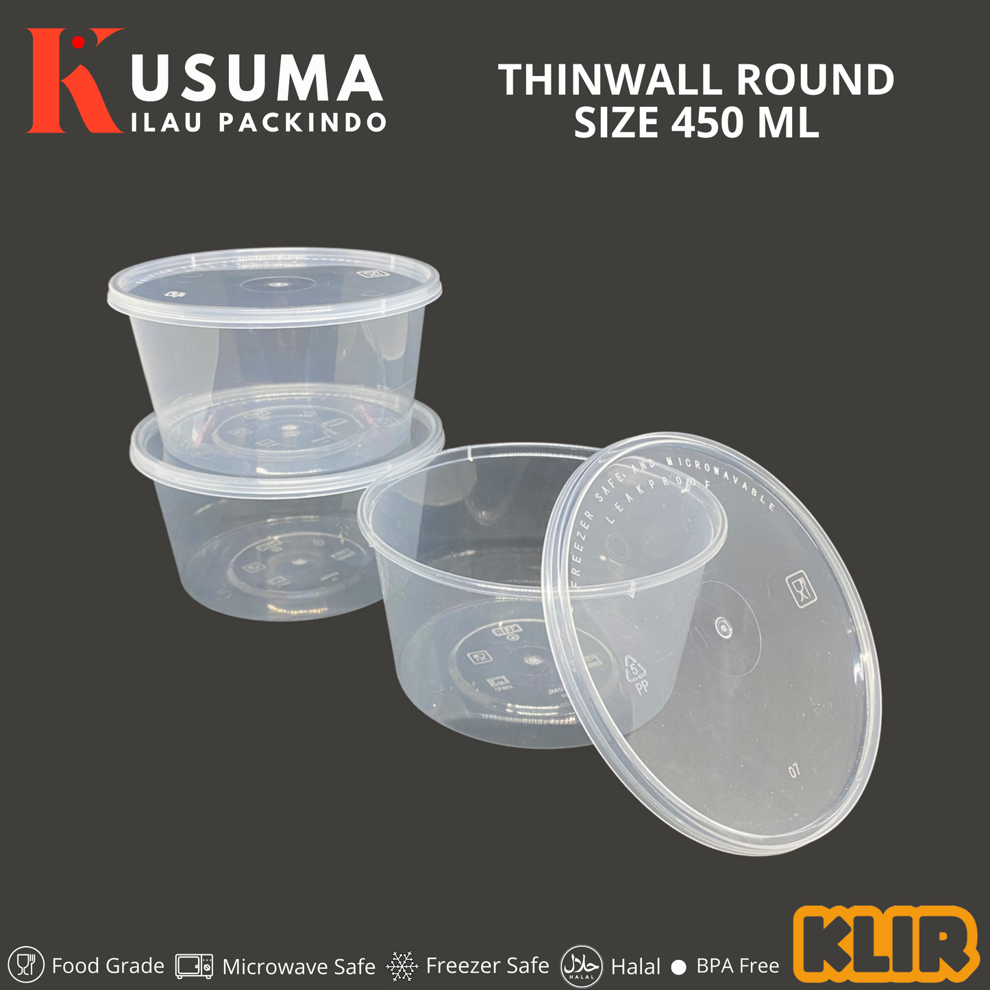 KLIR THINWALL ROUND 300 ML