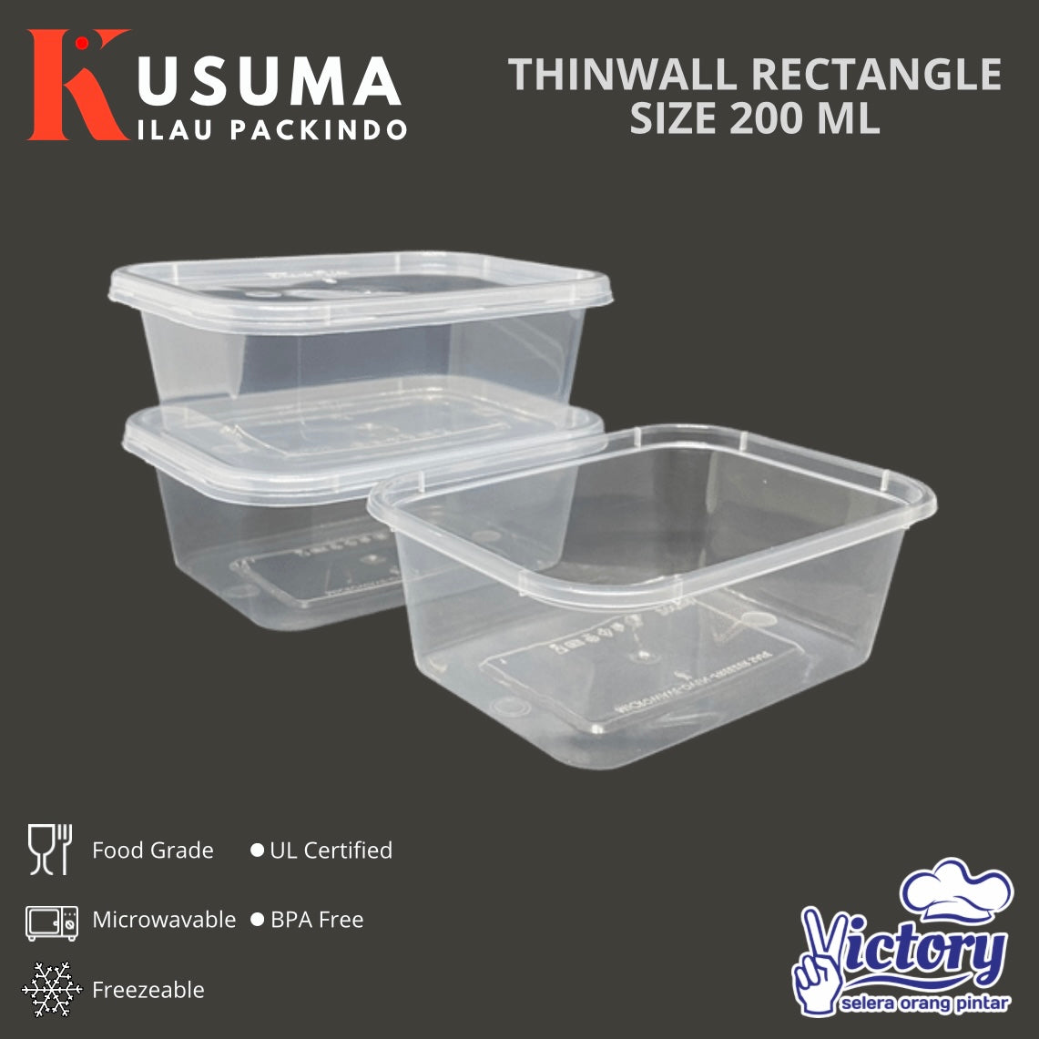 VICTORY THINWALL RECTANGLE 200 ML