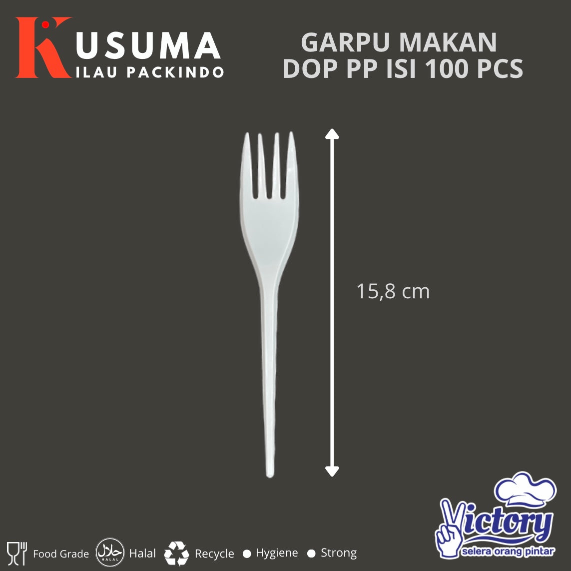 VICTORY GARPU MAKAN PP DOP 100 PCS