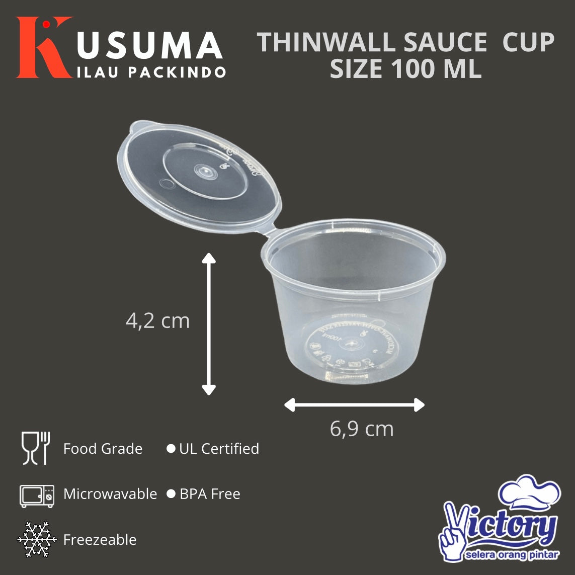 VICTORY THINWALL SAUCE CUP 100 ML