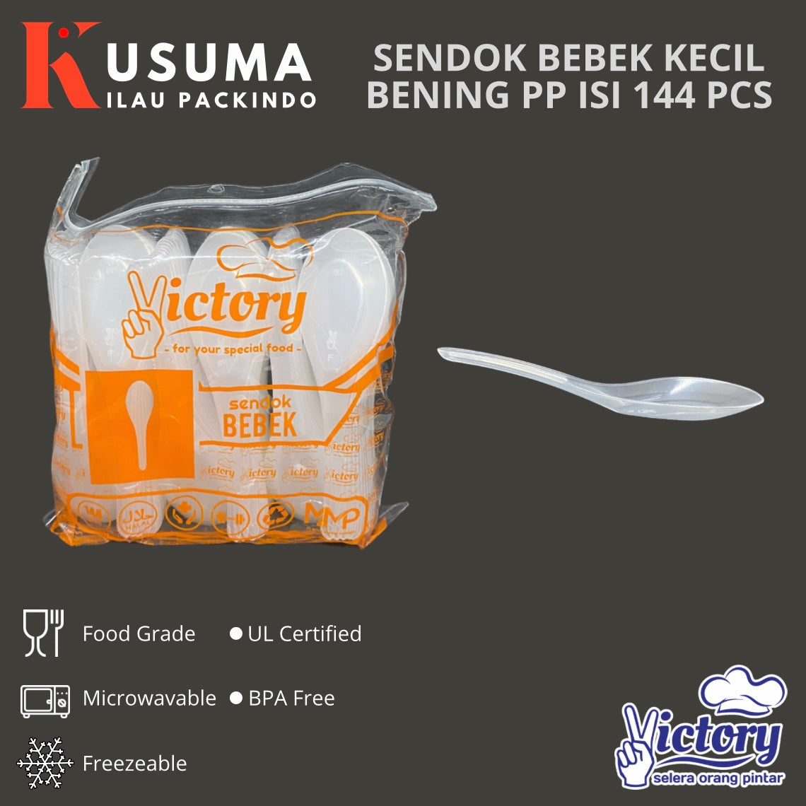 VICTORY SENDOK BEBEK PP BENING 144 PCS