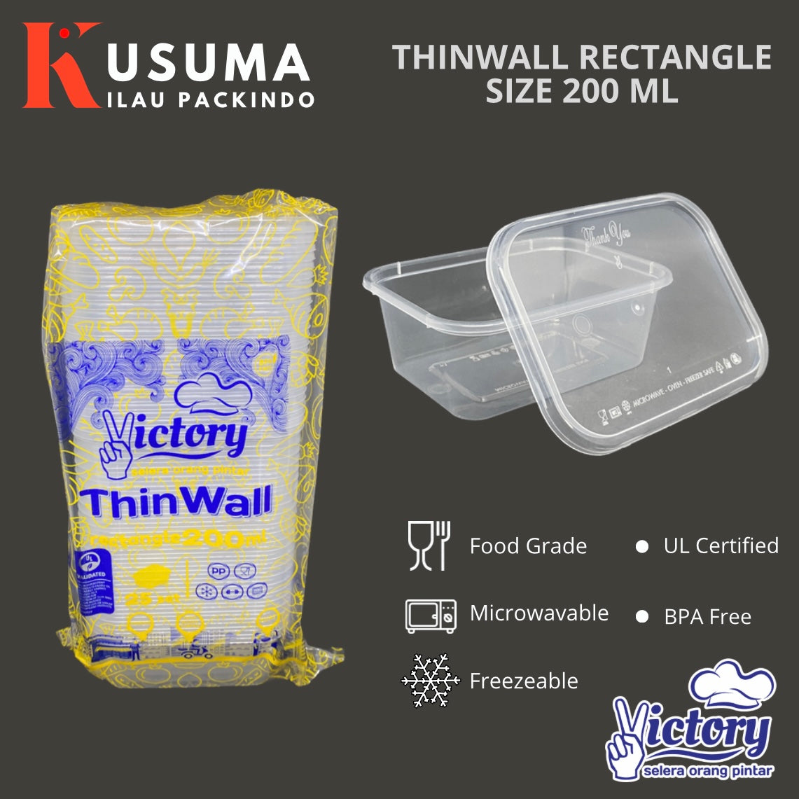 VICTORY THINWALL RECTANGLE 200 ML