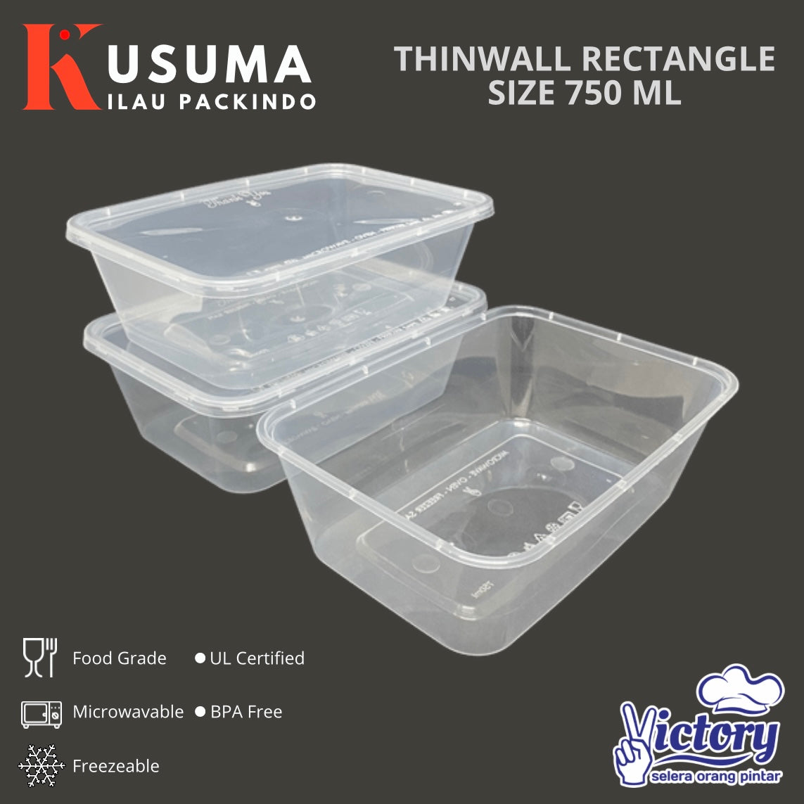 VICTORY THINWALL RECTANGLE 750 ML