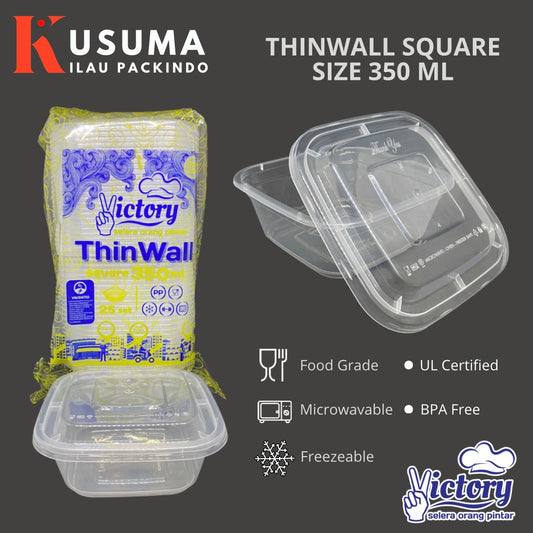 VICTORY THINWALL SQUARE SIZE 350 ML