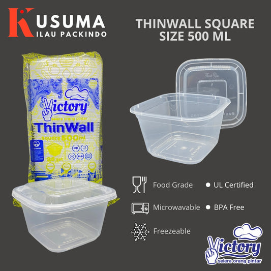 VICTORY THINWALL SQUARE SIZE 500 ML