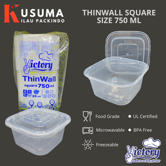 VICTORY THINWALL SQUARE SIZE 750 ML