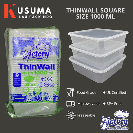 VICTORY THINWALL SQUARE SIZE 1000 ML