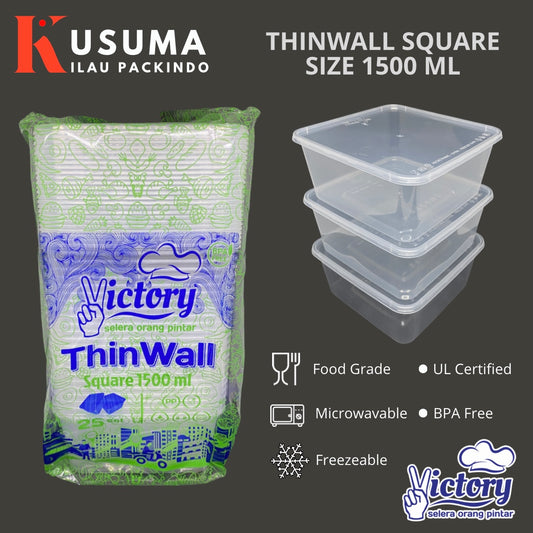 VICTORY THINWALL SQUARE SIZE 1500 ML