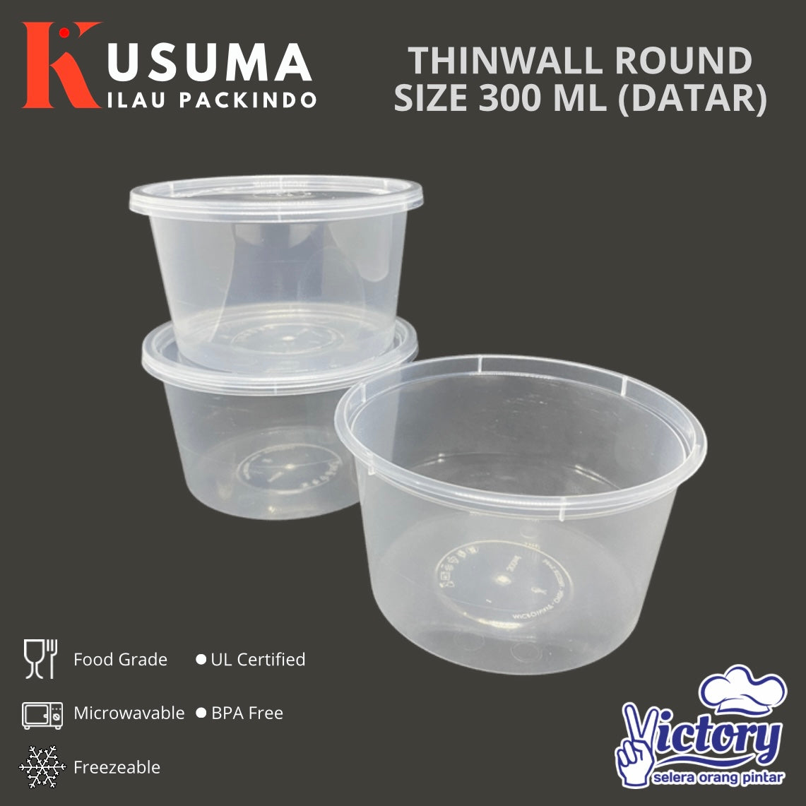 VICTORY THINWAL ROUND SIZE 300 ML