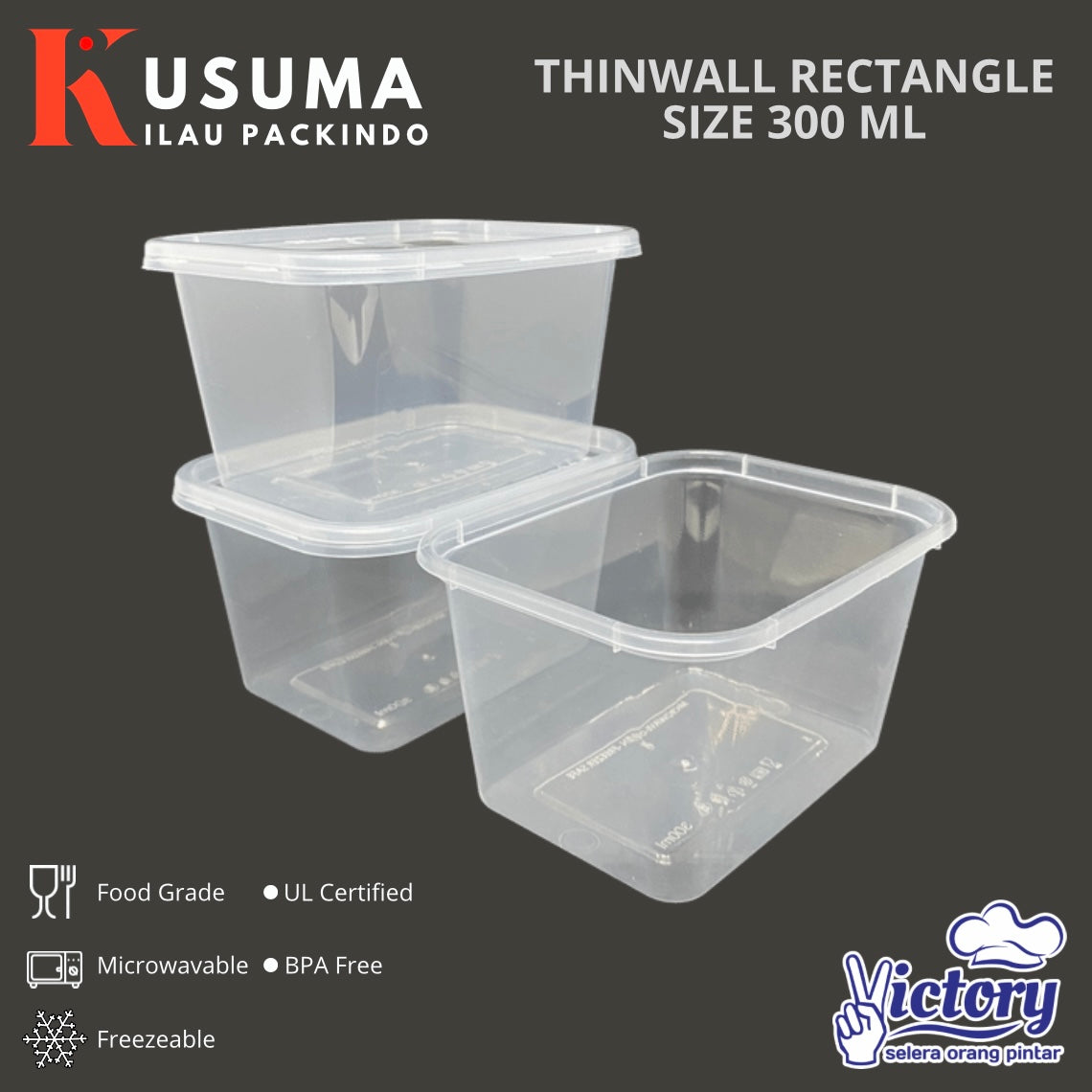 VICTORY THINWALL RECTANGLE 300 ML