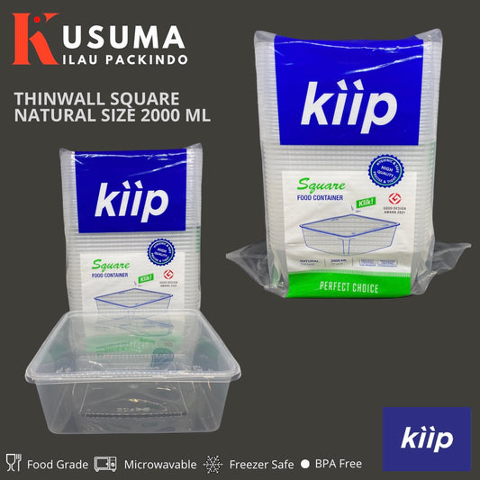 KIIP THINWALL SQUARE NATURAL 2000 ML
