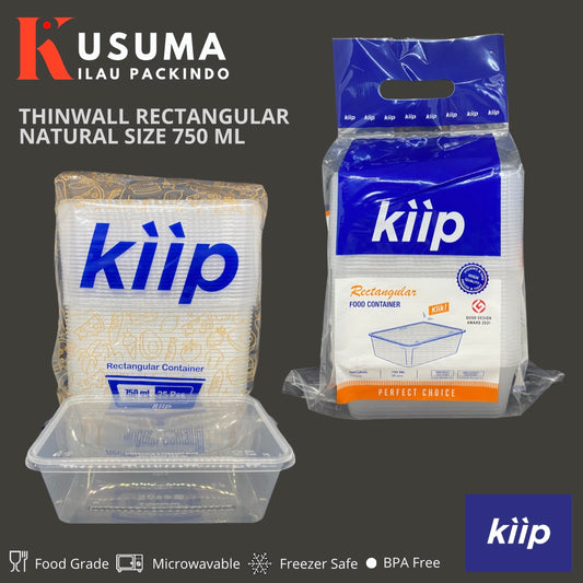 KIIP THINWALL RECTANGLE NATURAL SIZE 750 ML