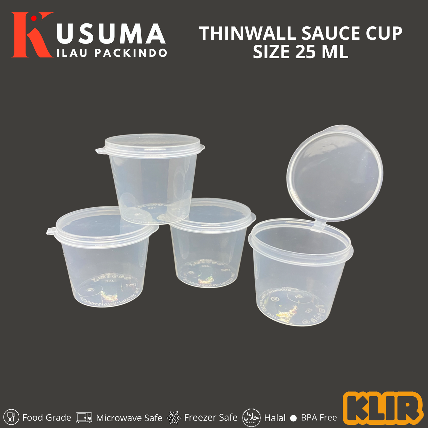 KLIR THINWALL SAUCE CUP 25 ML