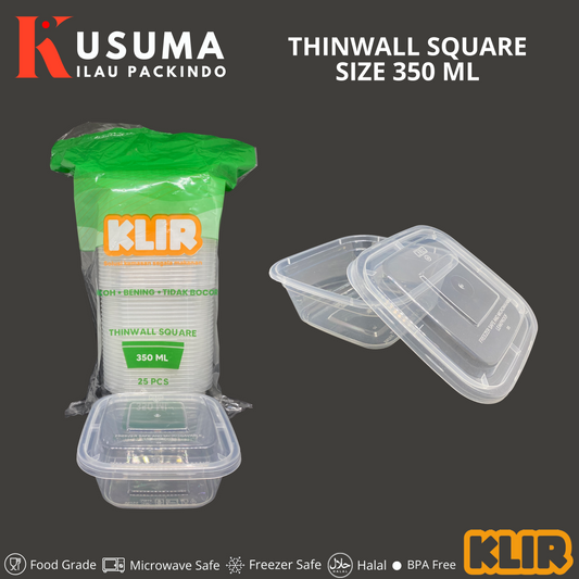 KLIR THINWALL SQUARE 350 ML