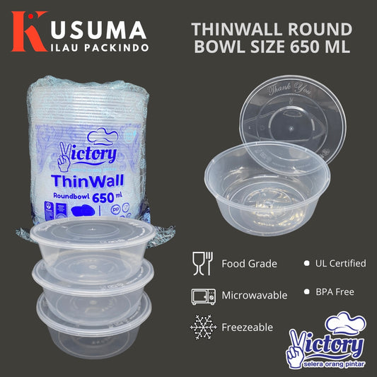 VICTORY THINWALL ROUND BOWL 650 ML