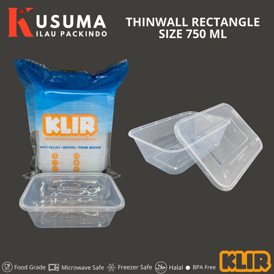 KLIR THINWALL RECTANGLE 750 ML