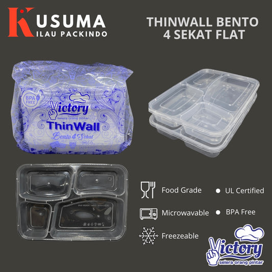 VICTORY THINWALL BENTO 4 SEKAT FLAT