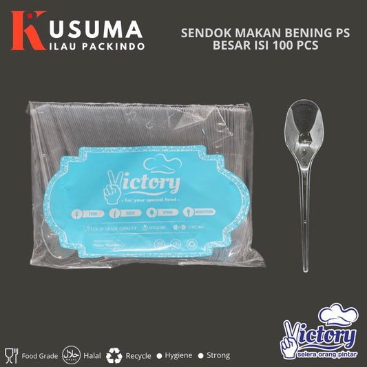 VICTORY SENDOK MAKAN PS BENING BESAR 100 PCS