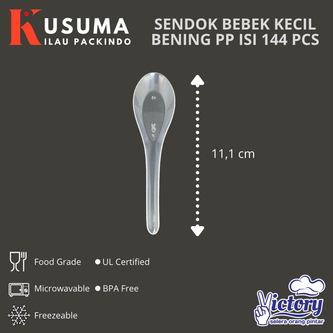 VICTORY SENDOK BEBEK PP BENING 144 PCS