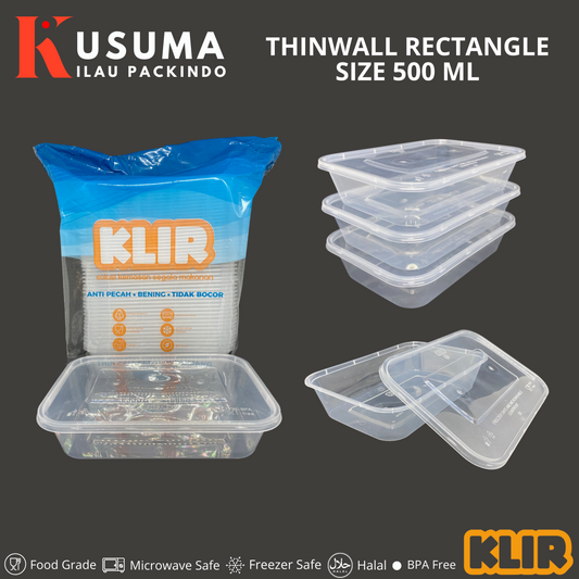 KLIR THINWALL RECTANGLE 500 ML