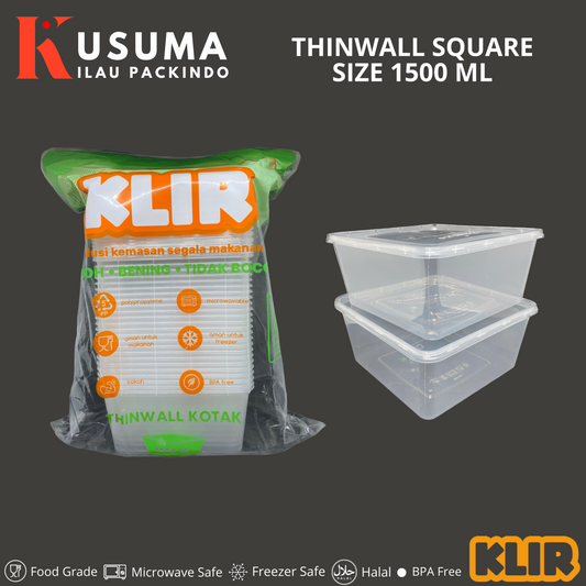 KLIR THINWALL SQUARE 2000 ML