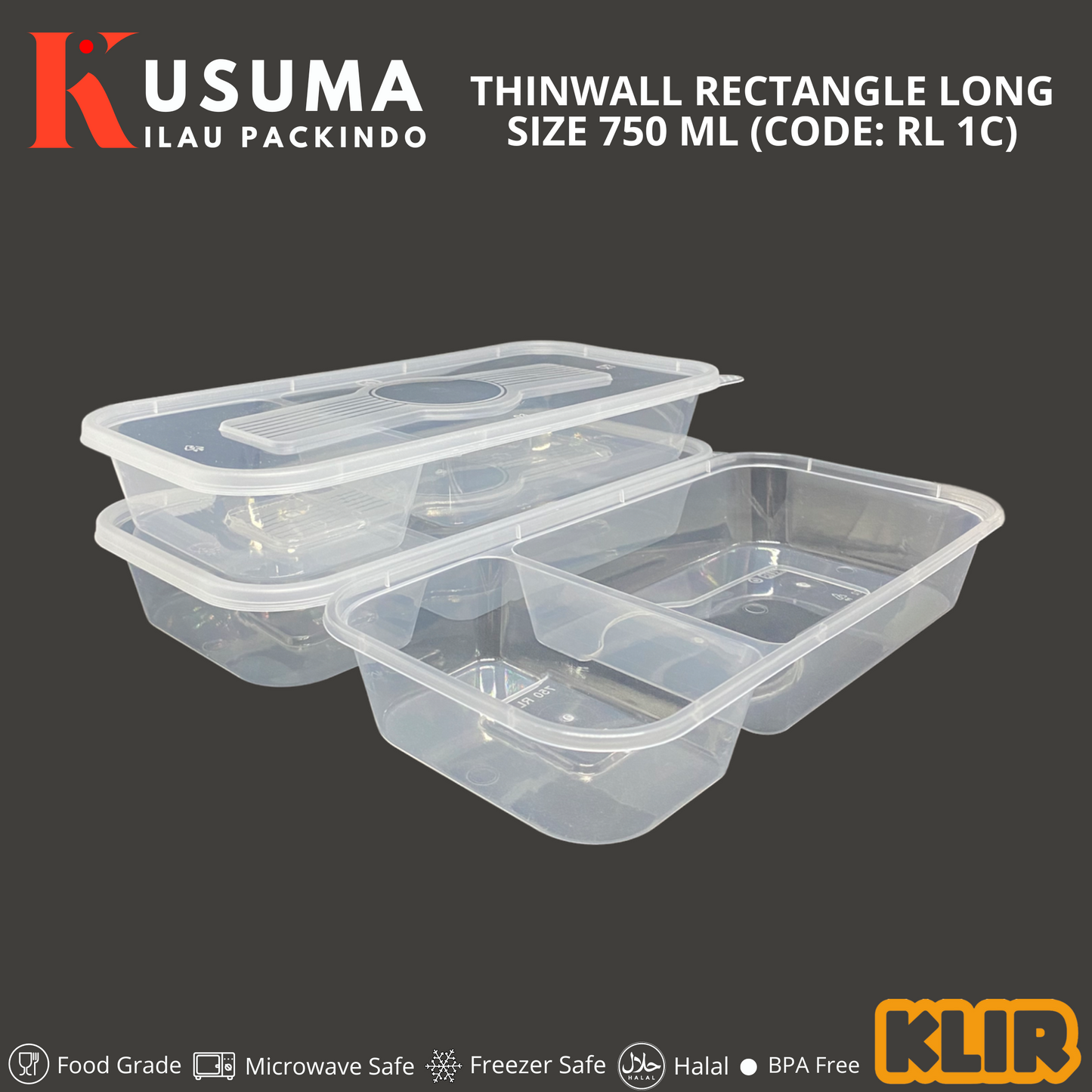 KLIR THINWALL RECTANGLE LONG (RL 1C) 750 ML