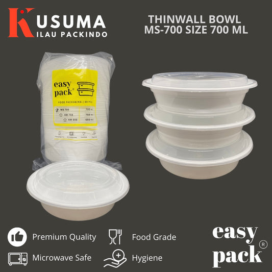 EASY PACK THINWALL BOWL MS-700 PUTIH SUSU 700 ML