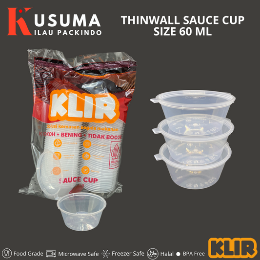 KLIR THINWALL SAUCE CUP 60 ML