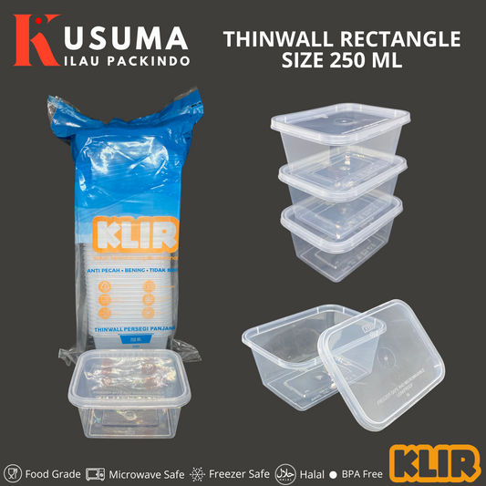 KLIR THINWALL RECTANGLE 250 ML