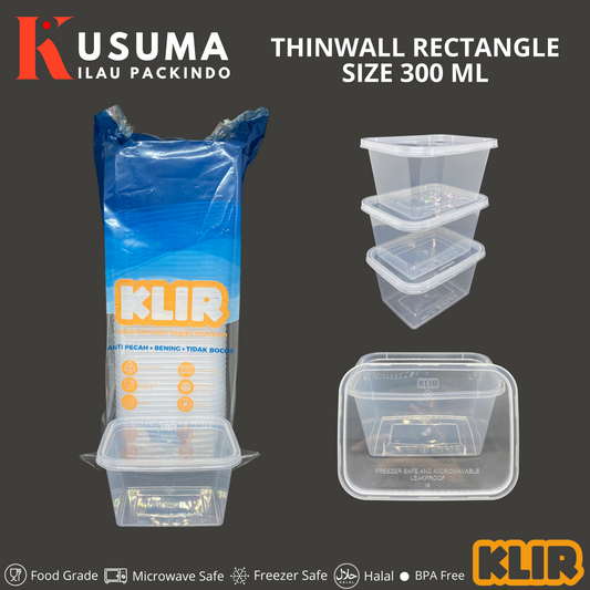 KLIR THINWALL RECTANGLE 300 ML