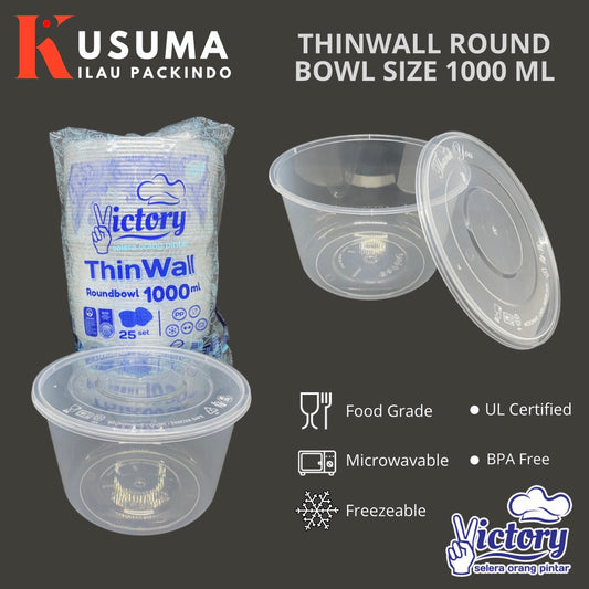 VICTORY THINWALL ROUND BOWL 1000 ML