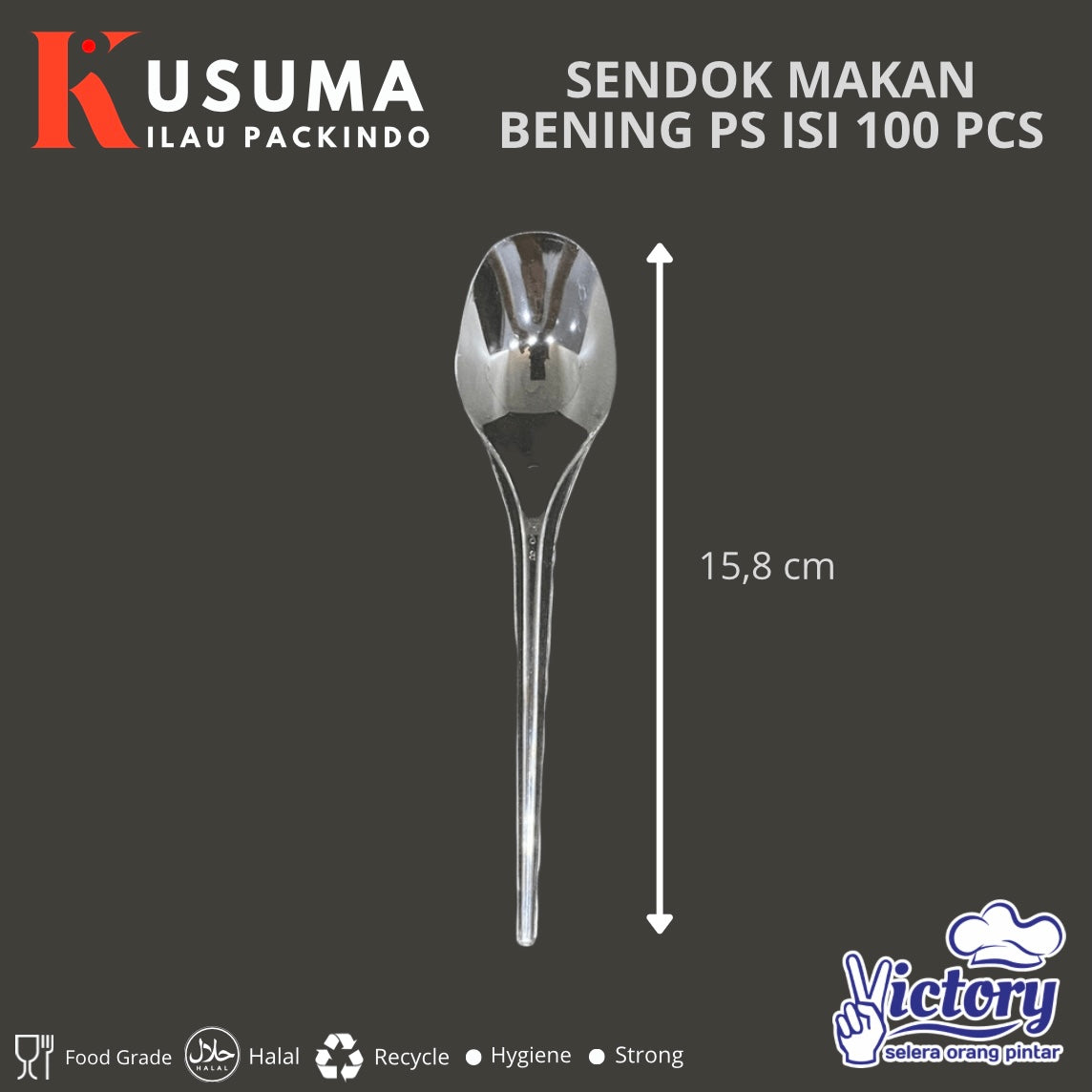 VICTORY SENDOK MAKAN PS BENING 100 PCS