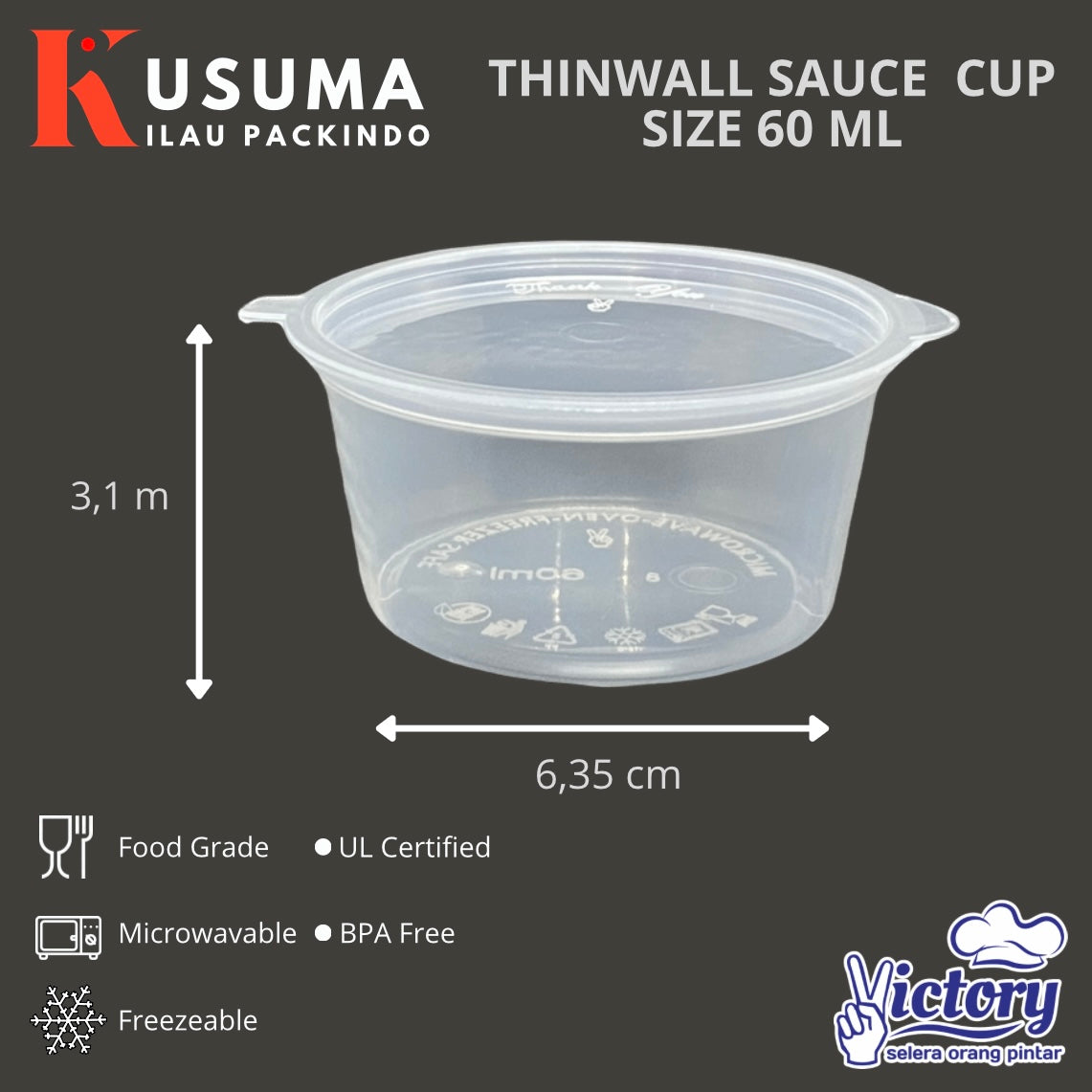VICTORY THINWALL SAUCE CUP 60 ML