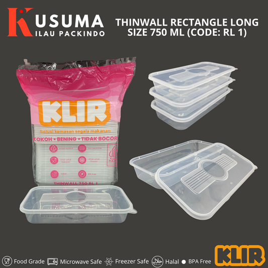 KLIR THINWALL RECTANGLE LONG (RL 1) 750 ML