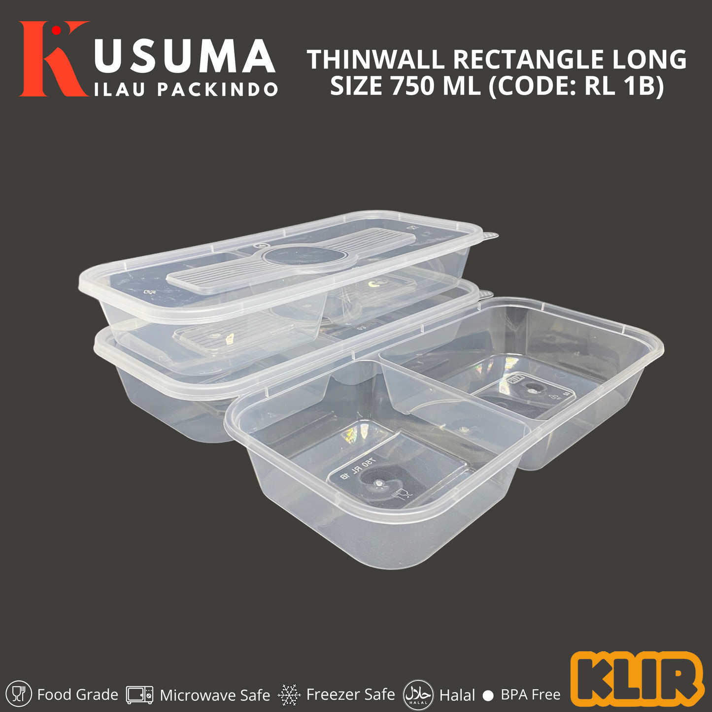 KLIR THINWALL RECTANGLE LONG (RL 1B) 750 ML