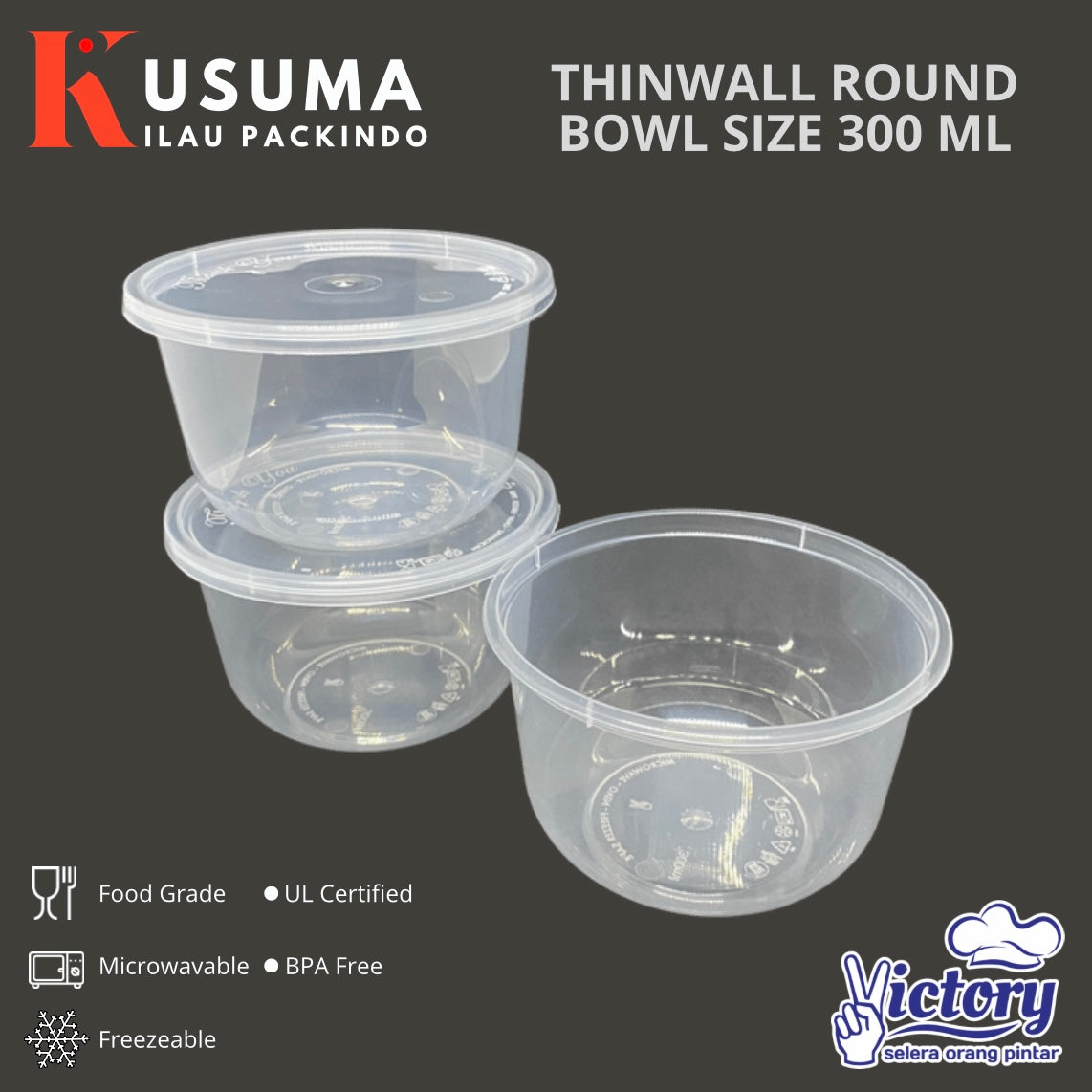 VICTORY THINWALL ROUND BOWL 300 ML