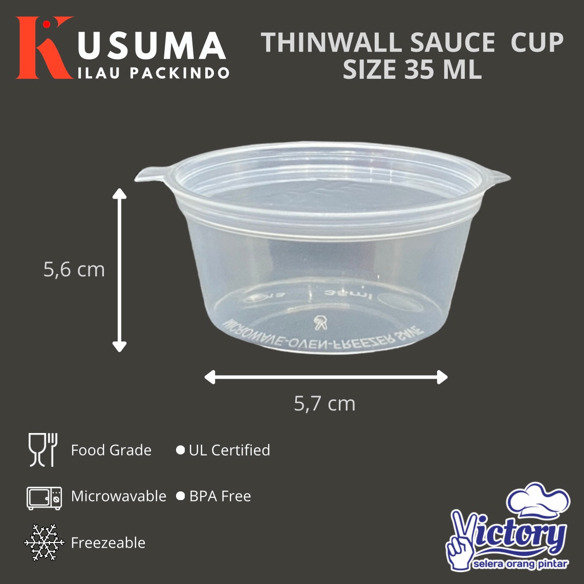 VICTORY THINWALL SAUCE CUP 35 ML