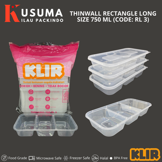 KLIR THINWALL RECTANGLE LONG (RL 3) 750 ML