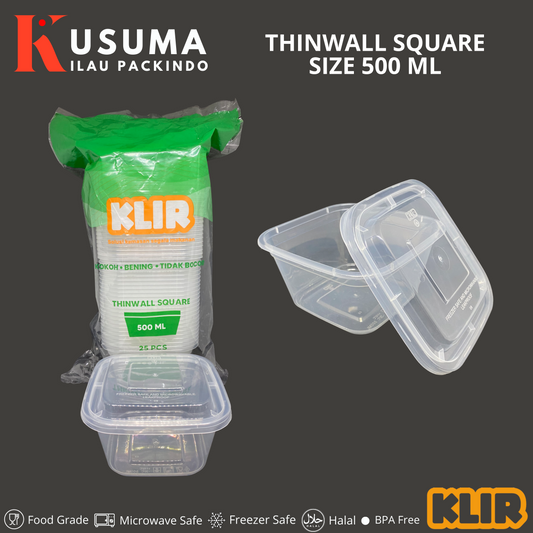 KLIR THINWALL SQUARE 500 ML