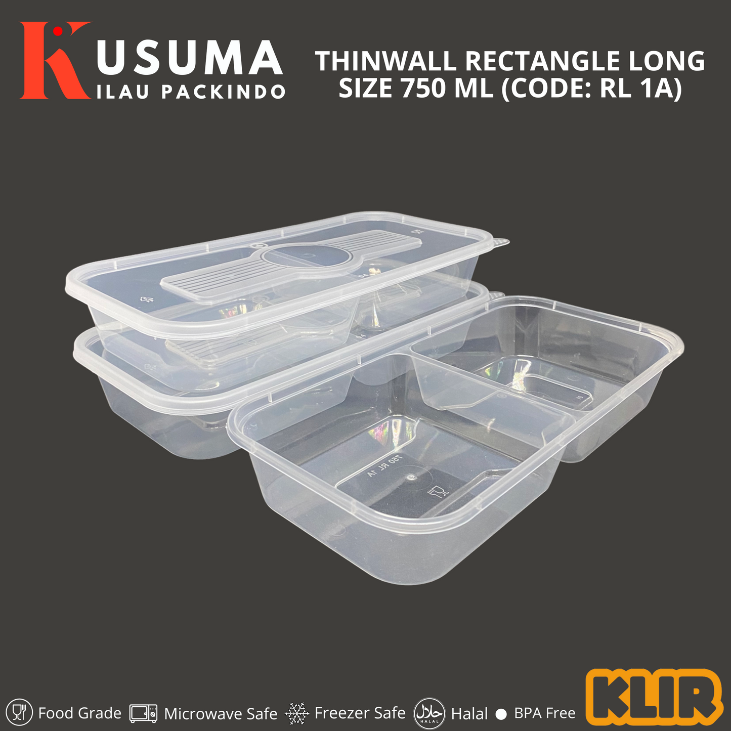 KLIR THINWALL RECTANGLE LONG (RL 1A) 750 ML