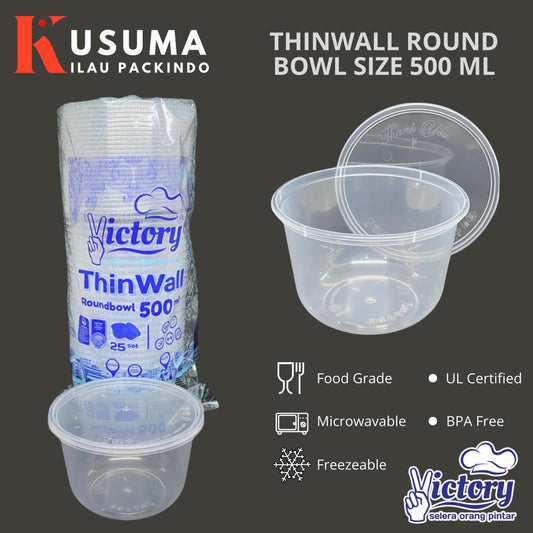 VICTORY THINWALL ROUND BOWL 500 ML