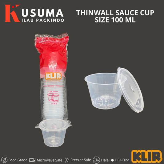 KLIR THINWALL SAUCE CUP 100 ML