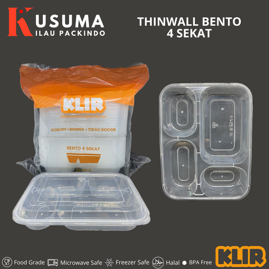 KLIR THINWALL BENTO 4 SEKAT DOME