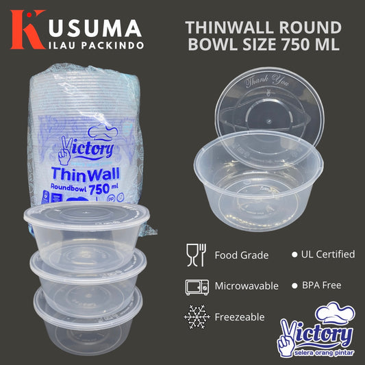 VICTORY THINWALL ROUND BOWL 750 ML