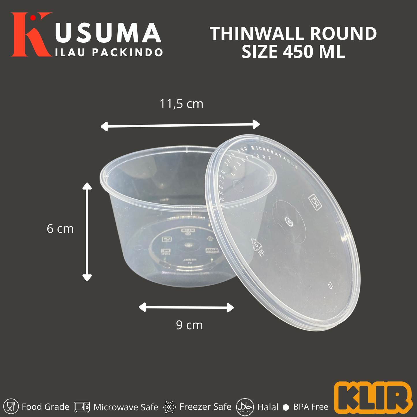 KLIR THINWALL ROUND 300 ML